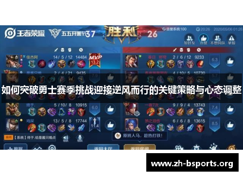 如何突破勇士赛季挑战迎接逆风而行的关键策略与心态调整
